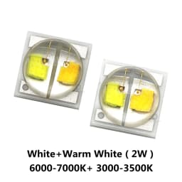 10pcs Dual Color High Power LED Chip 3535 2W 2x1W Bicolor Beads White Yellow Warm White Red Green Blue UV For Bicyle Car Light