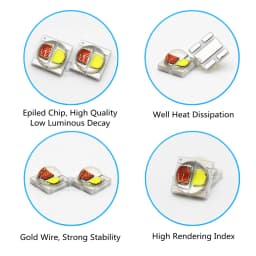 10pcs Dual Color High Power LED Chip 3535 2W 2x1W Bicolor Beads White Yellow Warm White Red Green Blue UV For Bicyle Car Light