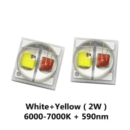 10pcs Dual Color High Power LED Chip 3535 2W 2x1W Bicolor Beads White Yellow Warm White Red Green Blue UV For Bicyle Car Light