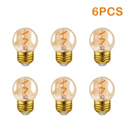 G40 Gold Led Spiral Filament Light Bulb 1W (Equivalent 10W) Energy Saving Led Lamp Amber Glass E27 220V 2200K Dimmable Led Bulb