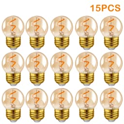 G40 Gold Led Spiral Filament Light Bulb 1W (Equivalent 10W) Energy Saving Led Lamp Amber Glass E27 220V 2200K Dimmable Led Bulb