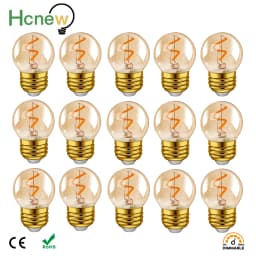 G40 Gold Led Spiral Filament Light Bulb 1W (Equivalent 10W) Energy Saving Led Lamp Amber Glass E27 220V 2200K Dimmable Led Bulb