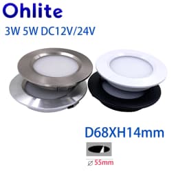 Mini LED Downlight DC12V 24V Ultra-Thin 3W 5W Embedded Room Decor Small Spotlight Ceiling Kitchen Bathroom Camping Vehicle Light