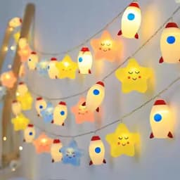 1.5M/10LED Rainbow Star Battery Box String Light String Children's Room Night Market Stall Festive Decoration Lights