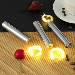 10PCS 20LED Sliver Wine Bottle Cork Light AA Battery Operated Fairy String Light Cork Bottle Light for DIY Christmas Party Decor