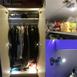 10pcs LED Motion Sensor Light Cupboard Closet Wardrobe Door Inner Hinge Night Lamp Battery Operated for Indoor Lighting