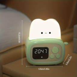 1pc Time Toaster Night Light High Appearance Level Bedside Light Cute Sleeping Light Cartoon Mini Alarm Clock