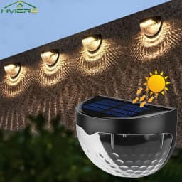 Solar Hedge Light 6LED Half Round Ladder IP65 Waterproof Courtyard Garden Balcony Wall Lamp Induction Decoration Lighting Bright