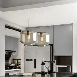 Nordic LED Glass Chandelier Single Multi Head Dining Room Pendant Light Living Room Bedroom Cafe Stairway Home Decoration Lustre