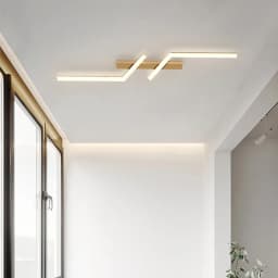 Modern LED Line Ceiling Lamp modern Living Room Dining Room Master Bedroom Study Fixture Gold Black Ceiling Lights Illumination