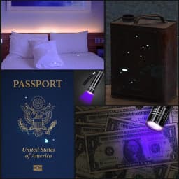 UV Flashlight 395-400nm Black Light Flashlight Ultraviolet Lamp UV Torch UV Light Detector for Pet Urine Stain Dry Stain
