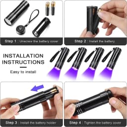 UV Flashlight 395-400nm Black Light Flashlight Ultraviolet Lamp UV Torch UV Light Detector for Pet Urine Stain Dry Stain