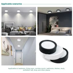 Led Downlights 220V Ceiling Spot Lamp 9W 12W 18W Down Light Surface Mounted Panel Lighting Kitchen Fixture for Room Home Decor