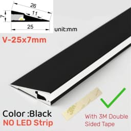 Invisible H7mm LED Oblique Beam Aluminum Profile Surface Mounted Ultra-thin Cabinet Layer Edge Shelf Panel Hard Bar Strip Lights