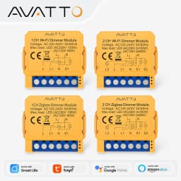AVATTO WiFi/ZigBee 1/2 Gang Dimmer Light Switch Module,Smart Dimmer Switch Module APP Remote Control For Tuya Alexa Google Home