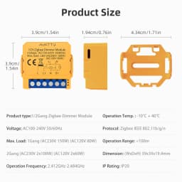 AVATTO WiFi/ZigBee 1/2 Gang Dimmer Light Switch Module,Smart Dimmer Switch Module APP Remote Control For Tuya Alexa Google Home