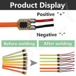 LED COB Meteor Shower Flowing Water Lamp DC3V 117mm LED Filament Diode Incandescent Light Accessories Festival Decor Light DIY