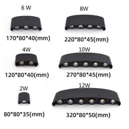 LED Wall Lamp Waterproof Outdoor Wall Light Porch/Garden/Bedroom Indoor Modern Nordic Sconce Luminaire 2/4/6/8/10/12W AC85-265V