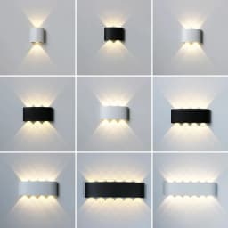 LED Wall Lamp Waterproof Outdoor Wall Light Porch/Garden/Bedroom Indoor Modern Nordic Sconce Luminaire 2/4/6/8/10/12W AC85-265V