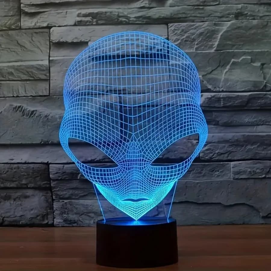 An Alien 3D Nightlight, Workbench Room Living Room Atmosphere Light, Holiday Birthday Creative Gifts, Colorful Dimmable