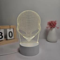An Alien 3D Nightlight, Workbench Room Living Room Atmosphere Light, Holiday Birthday Creative Gifts, Colorful Dimmable