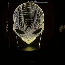 An Alien 3D Nightlight, Workbench Room Living Room Atmosphere Light, Holiday Birthday Creative Gifts, Colorful Dimmable