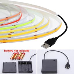 DC5V USB COB LED Strip Battery Power Flexible LED Strip Light 320LED High Density Linear Light with Adhesive Tape for Backlight