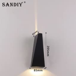 SANDIY Outdoor LED Garden Wall Lamp Up Down Light for House Decor Exterior Patio Porch Garage Gate Balcony Step Waterproof IP65