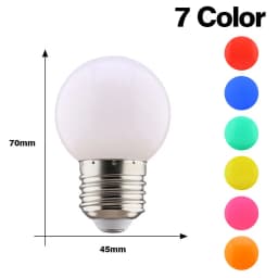 2pcs Colorful Led Light Bulb G45 E27 220V LED Lamp Red Yellow Blue Green Pink Orange White Christmas Wedding Night Light Indoor