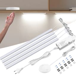 30/40/50CM LED Kitchen Cabinet Light 12V Aluminium Bar Lamp Tube With Penetrable Wood 25mm Touch Motion Sensor Dimmiable Switch
