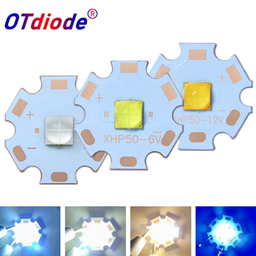 DC3V/6V/12V LED 20W XHP50 XHP50.2 second generation 5050 SMD COB Diode Beads Cold Neutral White 6500K 4500K Head/Flashlight