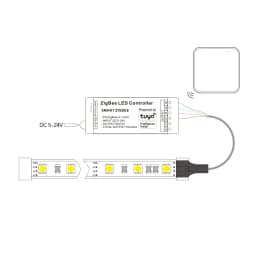 Tuya Smart Life Home LED Light Strip Zigbee 3.0 Controller 12V 24V 6A/CH Dimmer CCT RGB Alexa Button Switch Casa Miboxer