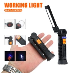 1-6PC Work Light Magnetic Base Hook Rechargeable 360°Rotating Portable Handheld Flashlight For Working Repairing Outdoor Camping