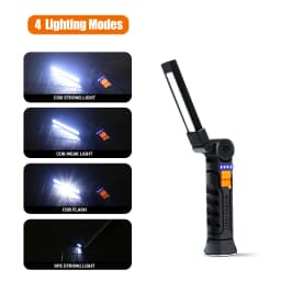 1-6PC Work Light Magnetic Base Hook Rechargeable 360°Rotating Portable Handheld Flashlight For Working Repairing Outdoor Camping