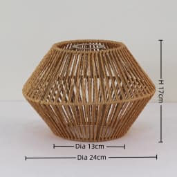 Decoration  Hand-woven Retro Paper-rope Lampshade Chandelier Rattan Light Cover For Cofe , Home, Hotel