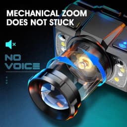 SUPERFIRE Super Bright Headlamp HL25-A LED Sensor Headlight Waterproof USB C Rechargeable Work Light Fishing Zoomable Camping