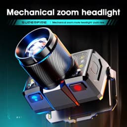 SUPERFIRE Super Bright Headlamp HL25-A LED Sensor Headlight Waterproof USB C Rechargeable Work Light Fishing Zoomable Camping