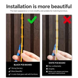 Touch Sensor Light Display Cabinet Under LED Night Light 4/5/6PCS 1-2M Black COB LED Strip EU Plug for Acoustic Wall Panel Decor