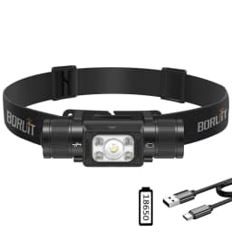 BORUiT HP340/HP350 LED Headlamp Type-C Rechargesble Powerful Headlight Waterproof Camping Fishing Head Torch Emergency Lantern