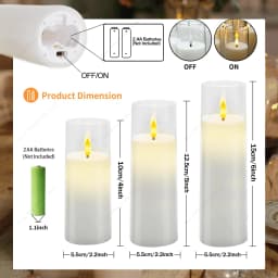 5-120PCS Flameless Candles Decoration Wedding Led Candles Artificial Electronic Candle Battery Candlelight Concert Acrylic Cup