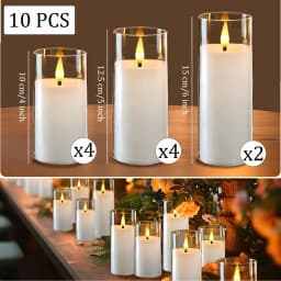 5-120PCS Flameless Candles Decoration Wedding Led Candles Artificial Electronic Candle Battery Candlelight Concert Acrylic Cup