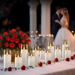 5-120PCS Flameless Candles Decoration Wedding Led Candles Artificial Electronic Candle Battery Candlelight Concert Acrylic Cup