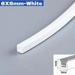 Narrow Silicon Gel LED Neon Tube Rope Lamp Flexible Linear Silicone Diffuser Channel Waterproof Cabinet Closet Car Decor Light