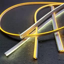 Narrow Silicon Gel LED Neon Tube Rope Lamp Flexible Linear Silicone Diffuser Channel Waterproof Cabinet Closet Car Decor Light