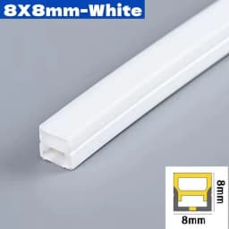 Narrow Silicon Gel LED Neon Tube Rope Lamp Flexible Linear Silicone Diffuser Channel Waterproof Cabinet Closet Car Decor Light