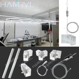 Hexagon Light Adjustable Suspension Rope and Splicing Connector All Copper 2Pin V/Y/L/T/I Cable LED Tube Lamp for Garage Ceiling