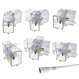 Hexagon Light Adjustable Suspension Rope and Splicing Connector All Copper 2Pin V/Y/L/T/I Cable LED Tube Lamp for Garage Ceiling