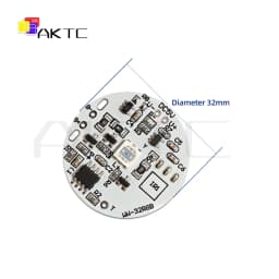 32mm Color RGB Light Board Round LED Light Source Low Voltage DC 5V Compatible Charging/Touch Switch Remote Control/3.7V Battery