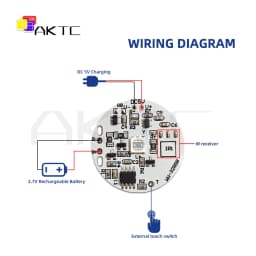 32mm Color RGB Light Board Round LED Light Source Low Voltage DC 5V Compatible Charging/Touch Switch Remote Control/3.7V Battery