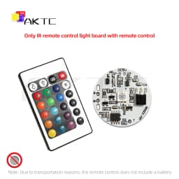 32mm Color RGB Light Board Round LED Light Source Low Voltage DC 5V Compatible Charging/Touch Switch Remote Control/3.7V Battery